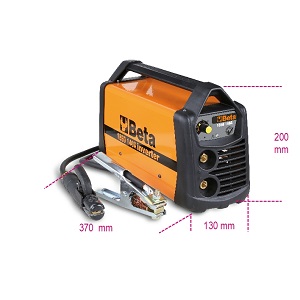 1860 140A DC inverter welding machine for MMA and TIG electrode steel welding. Compact and easy to carry Arc force, hotstart, anti-sticking and thermostatic protection features